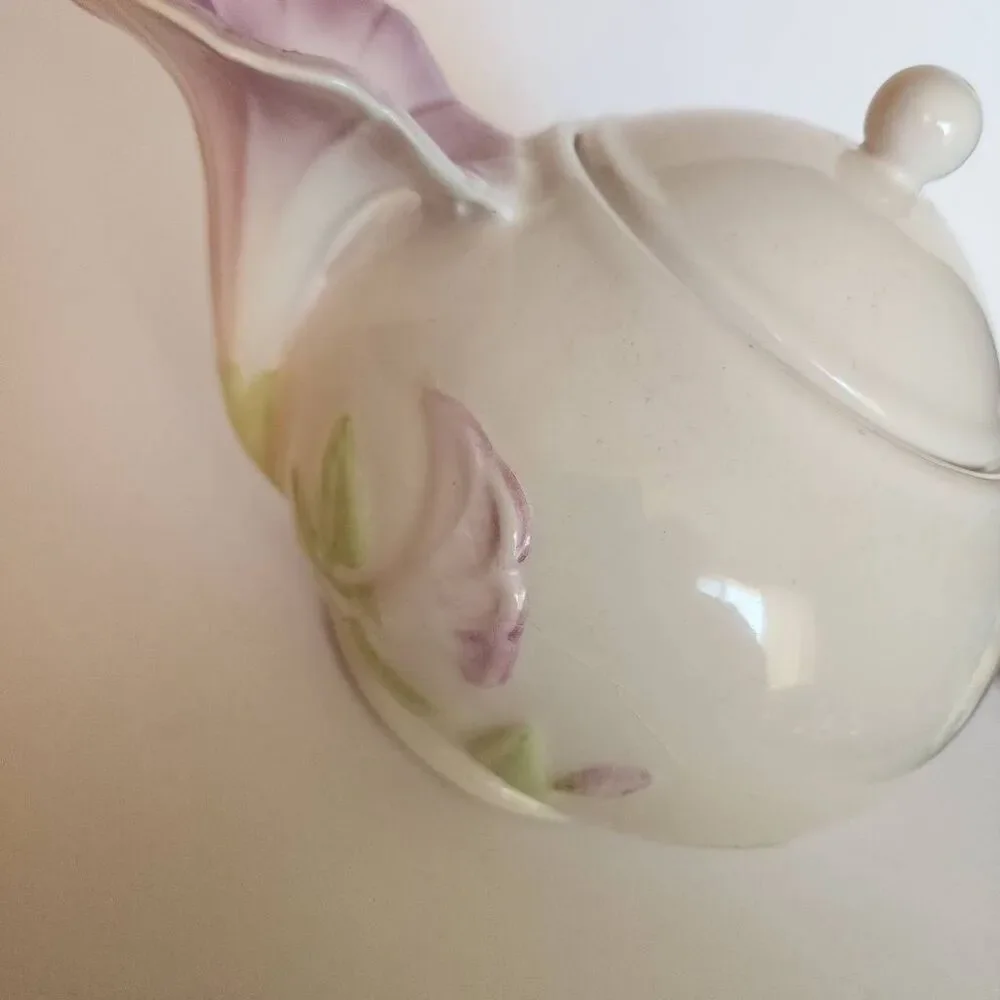 Vintage Teleflora Morning Glory Ceramic Tea Pot